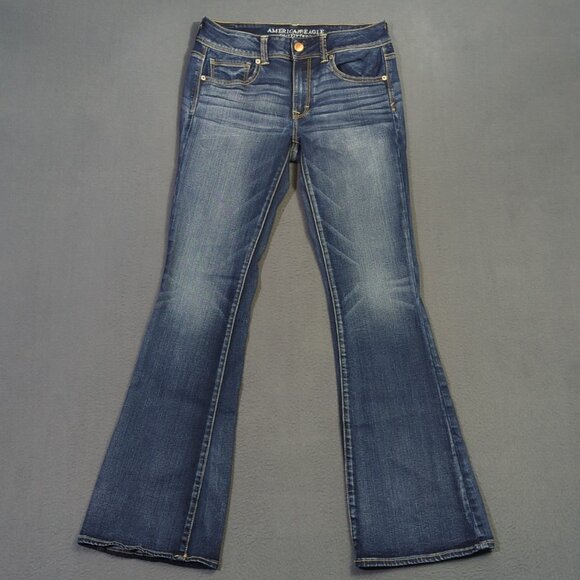 American Eagle Jeans Women's 8 Blue Kick Boot Denim - Picture 1 of 13